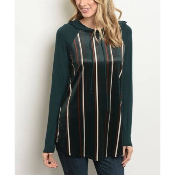 Hunter Green Hoodie Top L - Picture 1 of 9